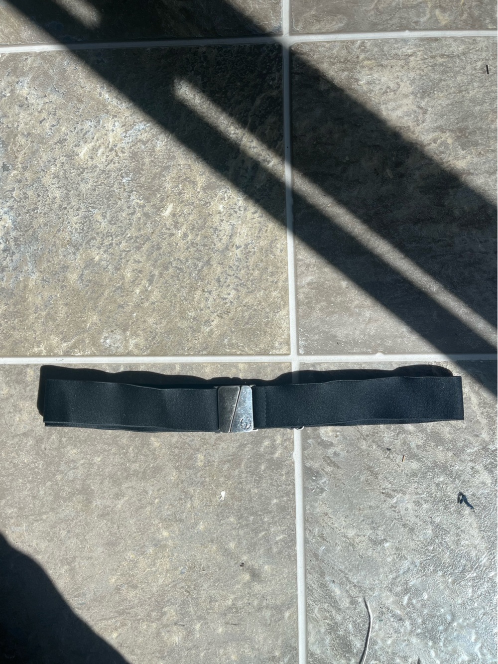 Kerrits Logo Stretch Black Belt with Silver Buckle